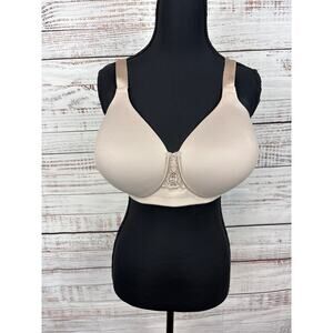 Womens Vanity Fair Nude Beige No Wire Lightly Lined T Shirt Bra Comfort Sz 38DD